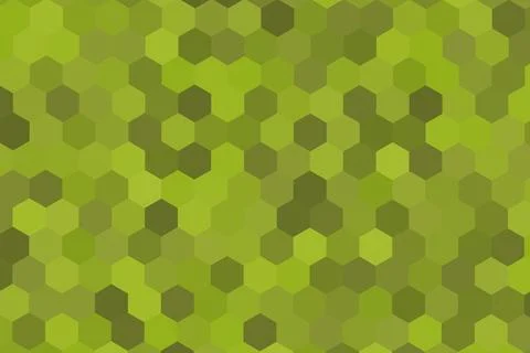 Green hexagon pattern background with shades of green Ilustração Stock