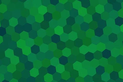 Green hexagon pattern background for technology and design Stock Illustration