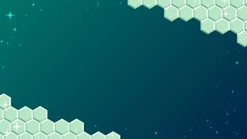 Green hexagon pattern background.Separate top and bottom diagonally. Stockillustratie