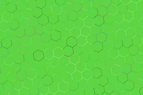 Green hexagon pattern with lines on a bright background 스톡 일러스트