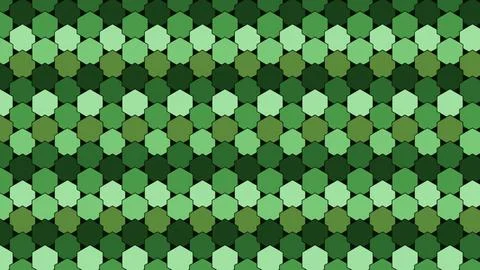 Green Hexagon Seamless Pattern Background Stock Illustration