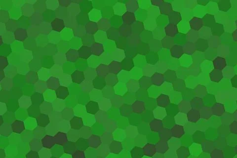 Green hexagon shapes pattern with vibrant color Stock Illustration