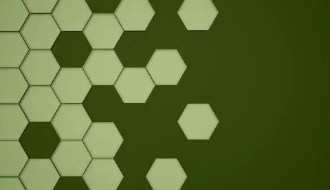 Green hexagonal background concept Stock Illustration