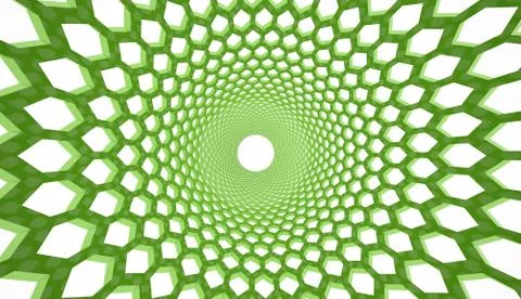 Green hexagonal background rendered Illustrazione stock