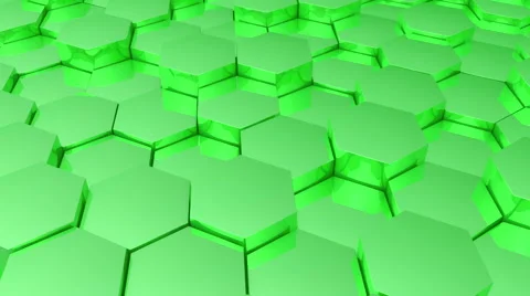Green hexagonal background.Seamless loop Stock Footage 46802173