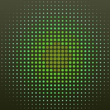 Green hexagonal grid pattern with dots and dots background design Stock Illustration