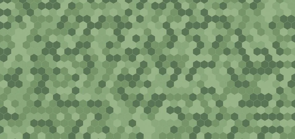 Green Hexagonal Mosaic Texture Background Earthy Sage Forest Tones Matte Fi.. Stock Illustration