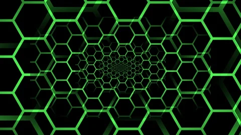 Green Hexagonal Optical Illusion. Vídeo Stock 104331810