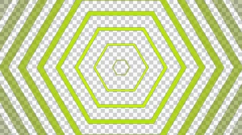 Green hexagonal simple  with alpha  Video stock 45954180