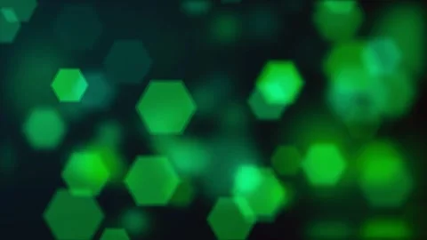 Green hexagons bokeh motion background abstract Stock Footage 327499149