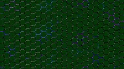 Green hexagons. cyberphone. background animation Stock Footage 277398357