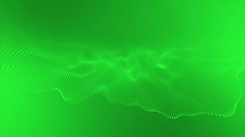 Green hi-tech circular dots wavy pattern technology prospective background Stock Footage 302558467