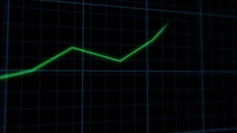 Green Hi tech style charts with grid Camera and depth of field effect. Stock Footage 212902181