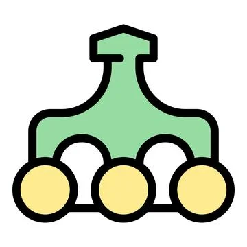 Green hierarchy structure showing growth and success Illustrazione stock