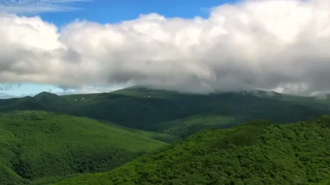 Green hill and White Clouds 스톡 동영상 87652764