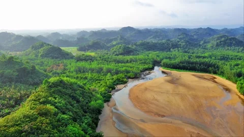 Green hill by the beach Video stock 274724189