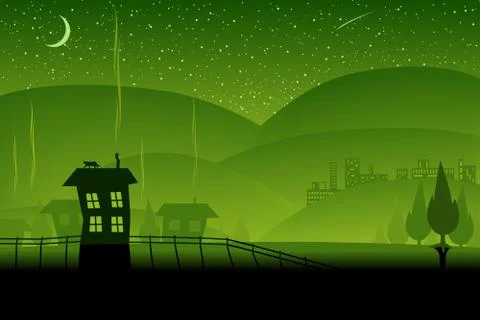 Green hills Stock-Illustration
