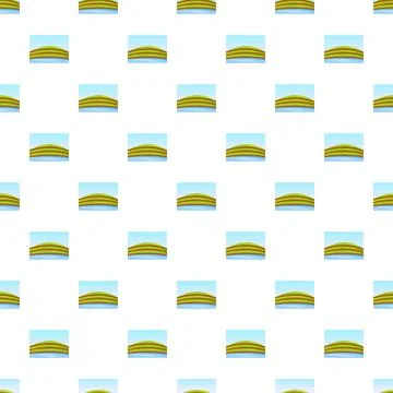 Green hills landscape repeating pattern design background Stock Illustration