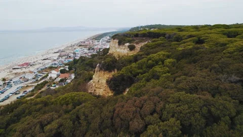 Green hills next to the beach Stock Footage 201154741