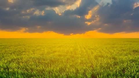 Green hills scene time lapse scene Video stock 263320577