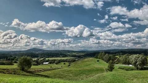 Green hills time lapse UHD footage. Beautiful landscape of Mountains. Stock Footage 82532185