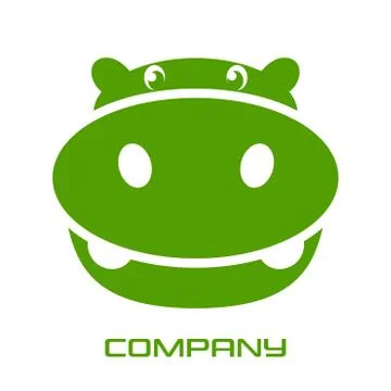 Green Hippo Logo Stock Illustration