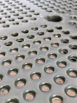 Green hole pattern Stock Photos