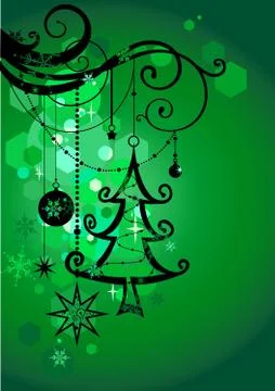Green holiday background Stock Illustration