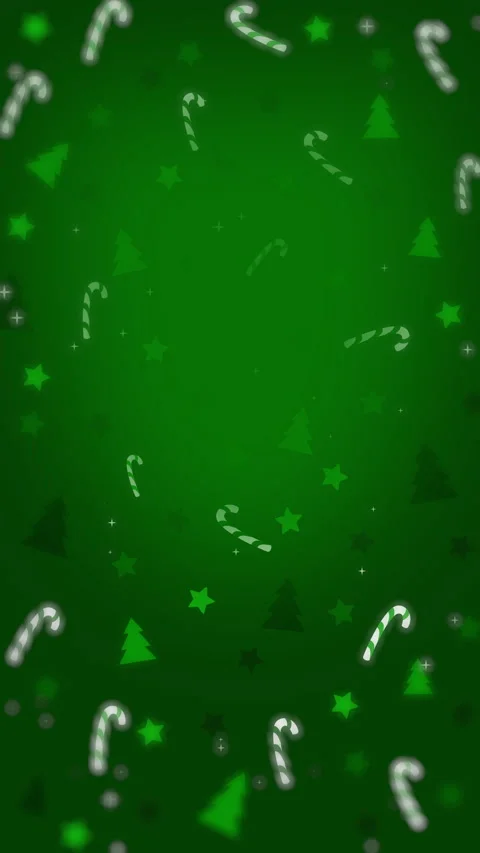 Green holiday pattern with central hexagon. Vertical video. Stock Footage 321542119