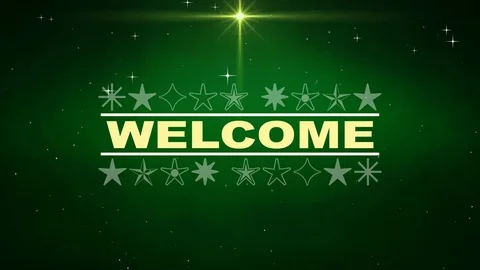 Green Holidays Welcome Title Graphics Stock Footage 118934369
