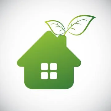 Green home concept Stock Illustration