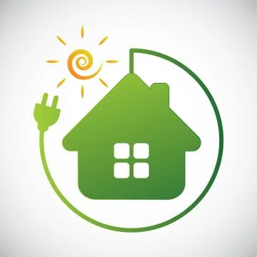 Green home concept Stock Illustration