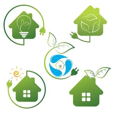 Green home concept Stock Illustration