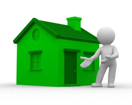 Green home Stock Illustration