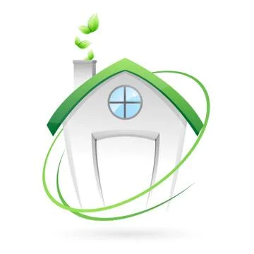 Green home Stock Illustration