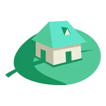 Green home Stock Illustration