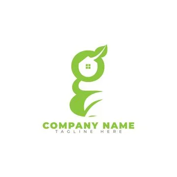 Green home logo Illustrazione stock