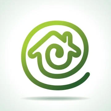 Green Home make a message icon stock vector Illustration