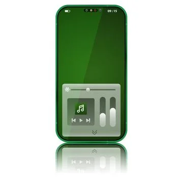 Green home screen theme design Illustrazione stock