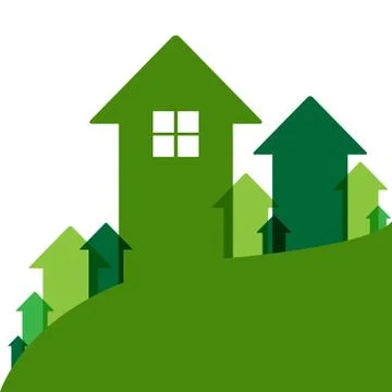 Green home value Stock Illustration