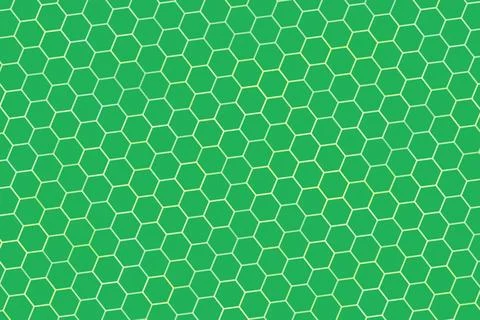 Green honeycomb pattern background with hexagon shapes 库存插图