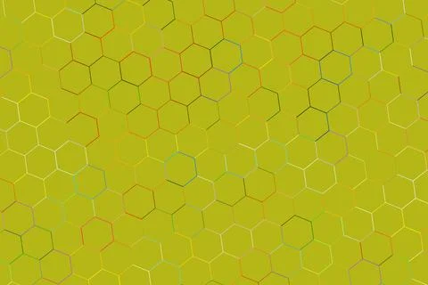 Green honeycomb pattern background with hexagon shapes Stock Photos