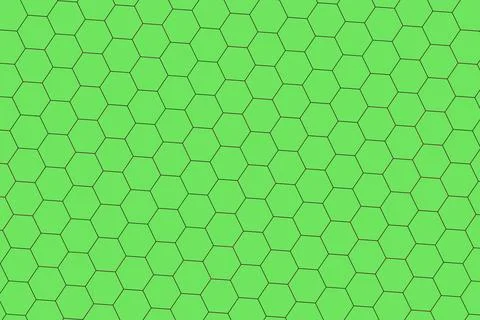 Green honeycomb pattern with black outlines on background 스톡 일러스트