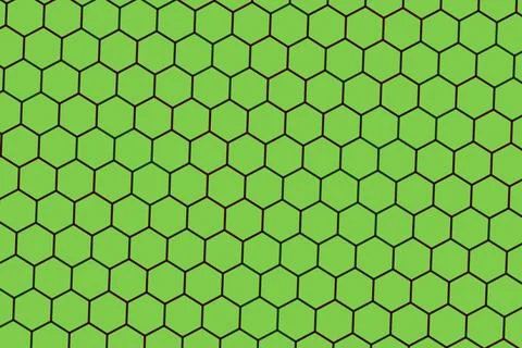 Green honeycomb pattern with hexagon shapes on surface 스톡 일러스트