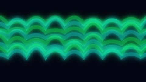 Green Horizontal Plasma Wave Mesh Energy Ribbon Video stock 341845234