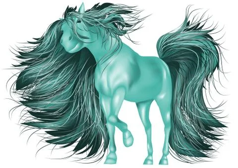 Green horse Stock Illustration