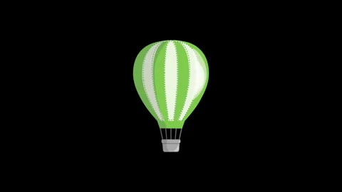 Green hot air balloon render Stock Footage 242247252