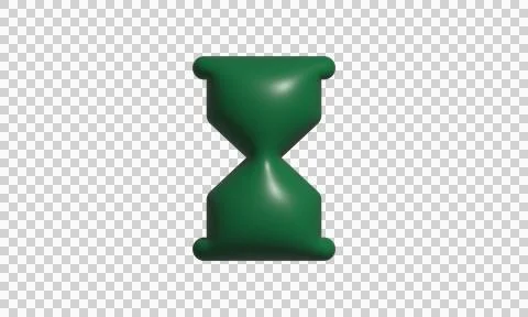 Green hourglass icon representing time management and business deadline cou.. Stock Illustration