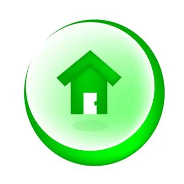 Green house in the circle Stock Illustration