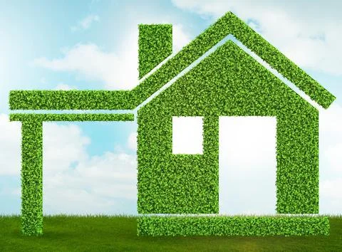 Green house concept - 3d rendering Ilustración de archivo